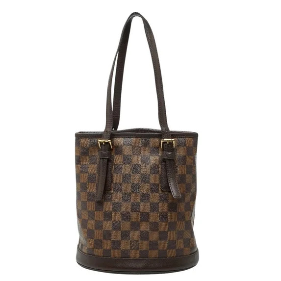 Pre-Owned Louis Vuitton Damier Mare Tote Bag Shoulder Bucket N42240 Brown Leather Women's LOUIS..... | Walmart (US)