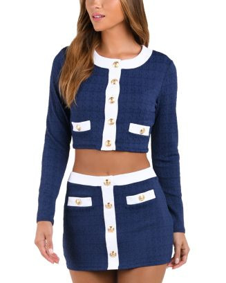 Adaline Color Blocked Swim Cover-Up Cardigan & Coco Color Blocked Skirt Cover-Up | Bloomingdale's (US)