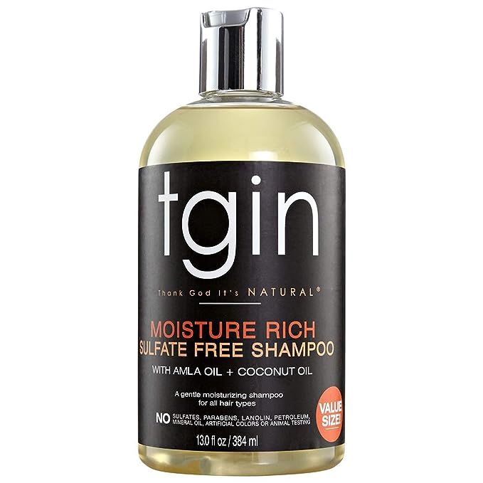 tgin Moisture Rich Sulfate Free Shampoo For Natural Hair - Dry Hair - Curly Hair - 13 Oz | Amazon (US)