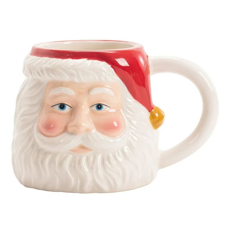 Bico Santa Claus 18oz Ceramic Hand Painted Mug, for Coffee, Tea, Hot Chocolate, Milk, Microwave a... | Walmart (US)