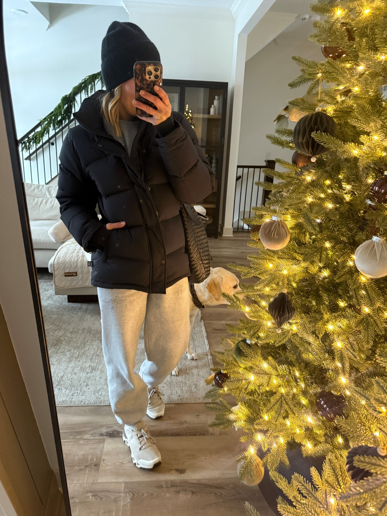 Wearing small puffer coat, XS joggers, small sweatshirt, sneakers tts 

#LTKFindsUnder100 #LTKOver40 #LTKootd