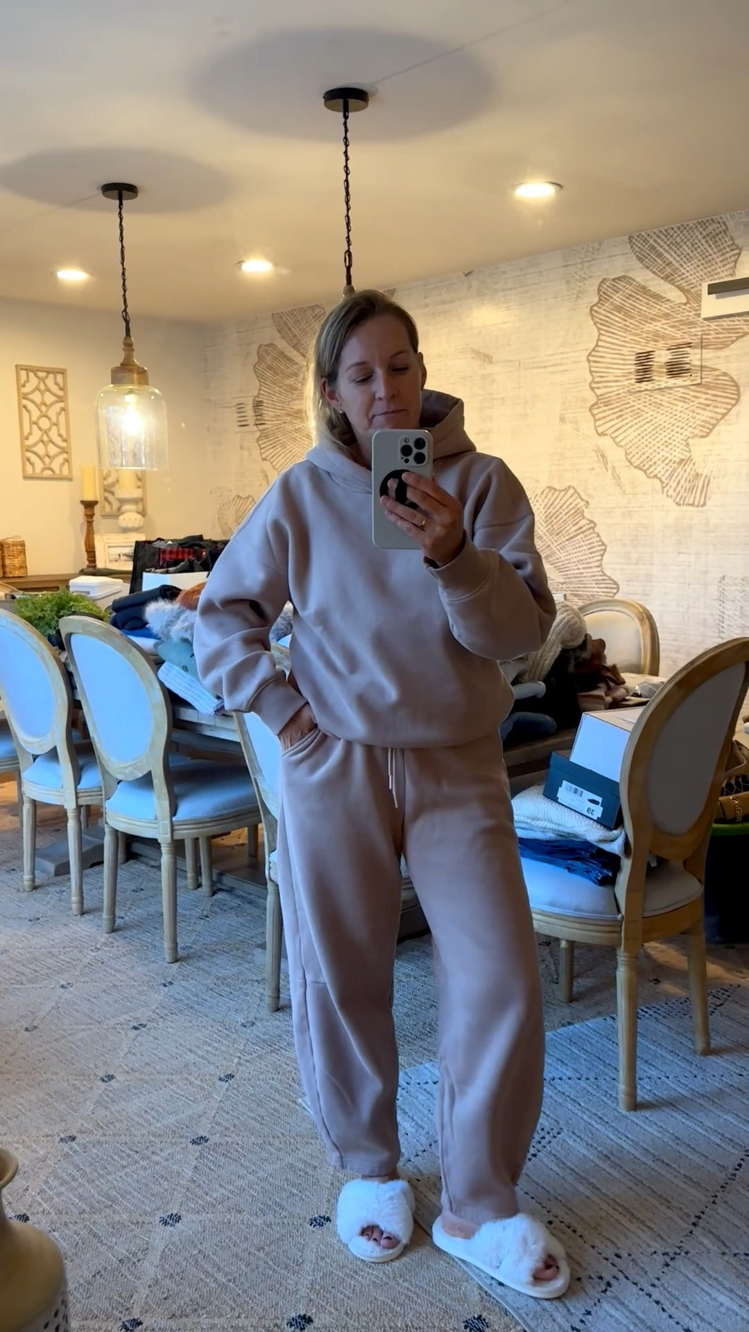 Ready to hunker down in my comfies! Mediums in everything. Loving these barrel sweats so much. This line is so cozy, washes well, doesn’t shrink and lastssss  

#LTKselfcare #LTKootd #LTKmomlife