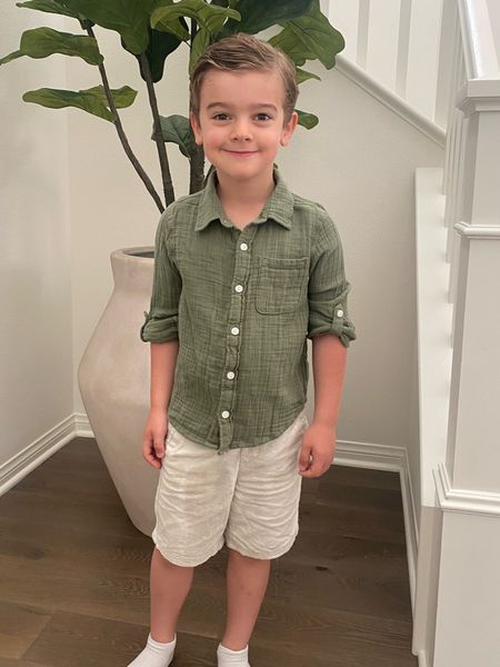 Preschool boy outfit ideas 💙
Top and shorts run true to size 

Old Navy, boys button down shirt, boys linen shorts, toddler boy outfits, preschool boys outfits, kids outfits, boys spring outfit, boys summer outfit, boys dressy outfits, school picture outfit, picture day outfit for kids, semi dressy outfit for boys 

#LTKkids #LTKstyletip #LTKfindsunder50