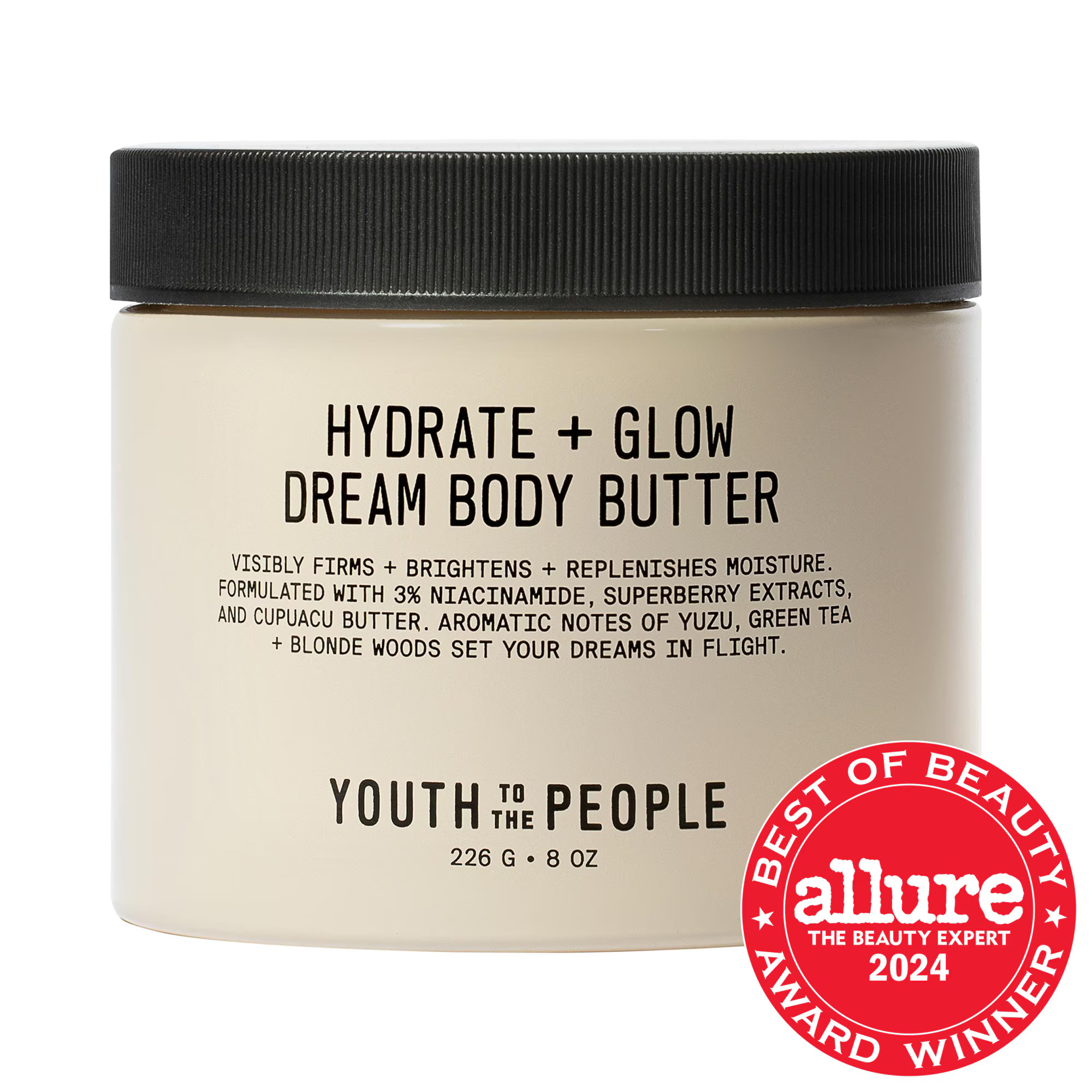 Youth To The People Superberry Firm + Glow Dream Body Butter with Niacinamide, Hyaluronic Acid + Antioxidants 8 oz / 236 g | Sephora (US)
