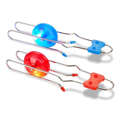 Playbees Light Up Gyro Wheels Classic Vintage Trick Yoyo Retro Rail Twister, Twirler, Mesmerizing Spinning Lighting Effects Sensory Fidget Toys, Christmas Stocking Stuffers, Nostalgia Gifts (2 Pack) | Amazon (US)