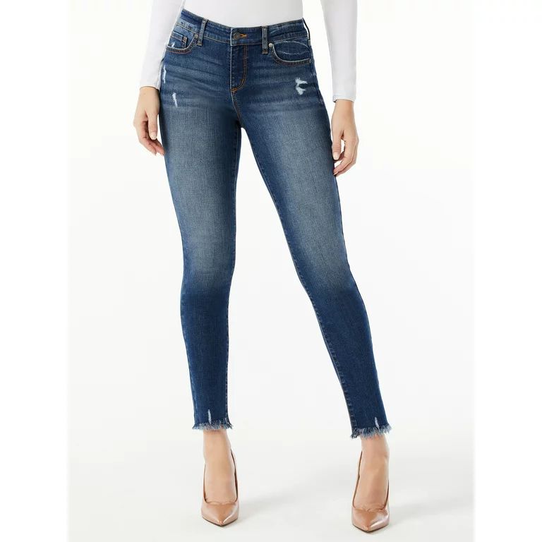 Sofia Jeans by Sofia Vergara Women's Sofia Skinny Ankle Fray Hem Jeans | Walmart (US)