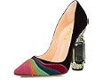 FSJ Women Bridal Pointed Toe Chunky High Heel Crystal Pumps Slip on Wedding Thick Comfort Unique ... | Amazon (US)