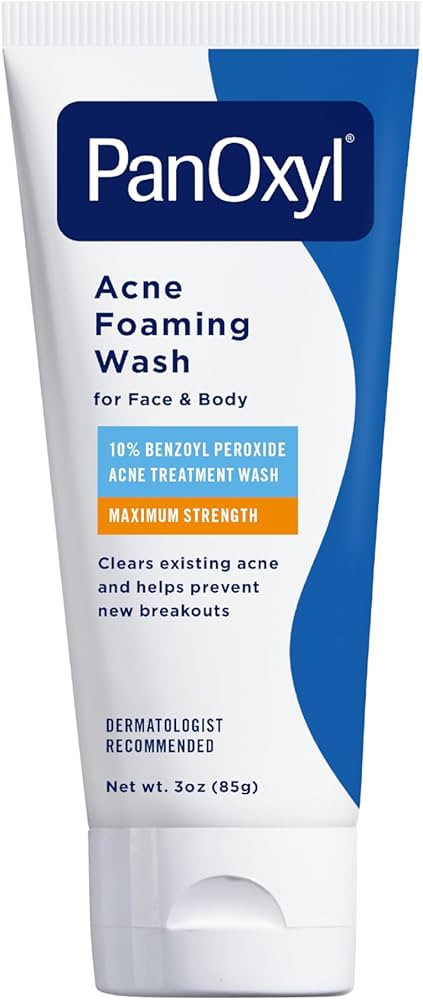 PanOxyl Acne Foaming Wash for face & body Benzoyl Peroxide 10% Maximum Strength Antimicrobial, 3 ... | Amazon (US)