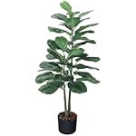 SenseYo Artificial Fiddle Leaf Fig Tree 18" Faux Ficus Lyrata in Pot Natural Fake Tree with 13 Le... | Amazon (US)