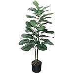 SenseYo Artificial Fiddle Leaf Fig Tree 18" Faux Ficus Lyrata in Pot Natural Fake Tree with 13 Le... | Amazon (US)