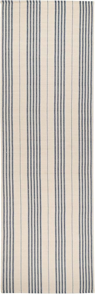 Dash & Albert Conway Blue Handwoven Cotton Rug, Runner-2.5 X 8 Feet, Blue Stripe Pattern - Premiu... | Amazon (US)
