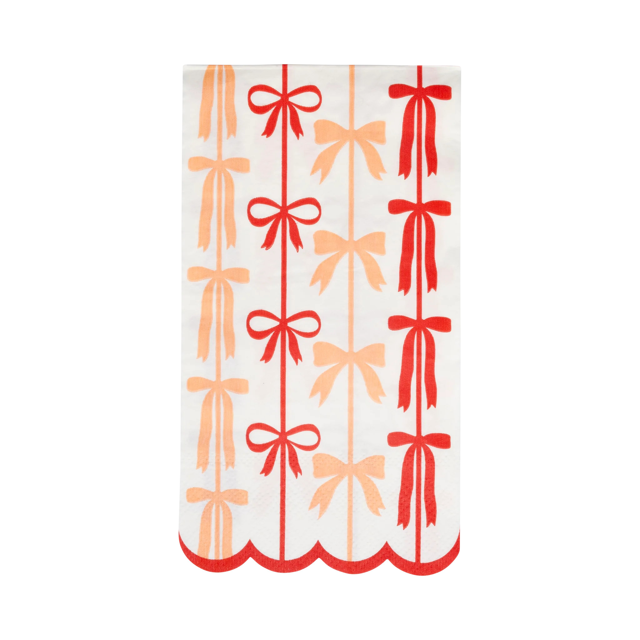 Red and Pink Bow Stripes Dinner Napkin | My Mind's Eye