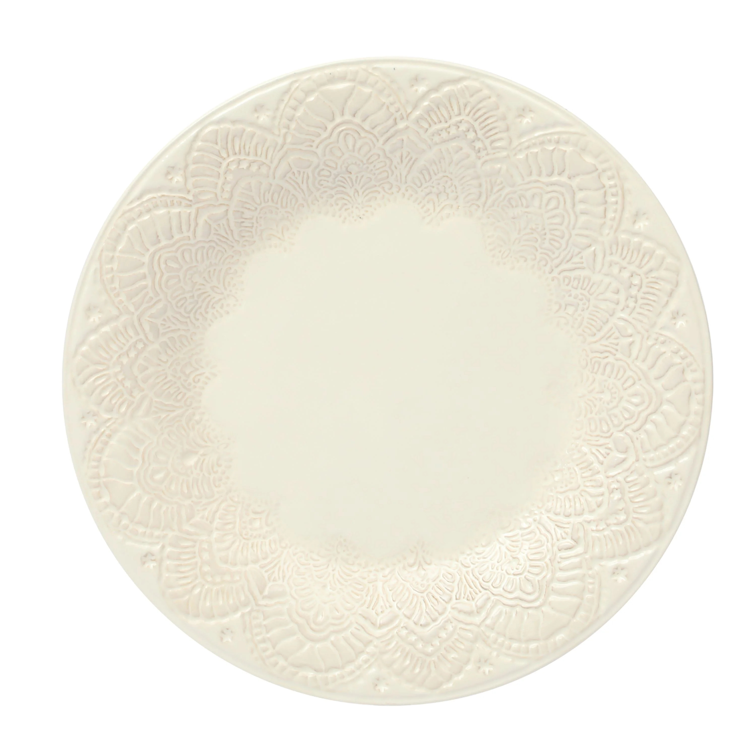The Pioneer Woman Vintage Lace Stoneware Salad Plate, Linen | Walmart (US)
