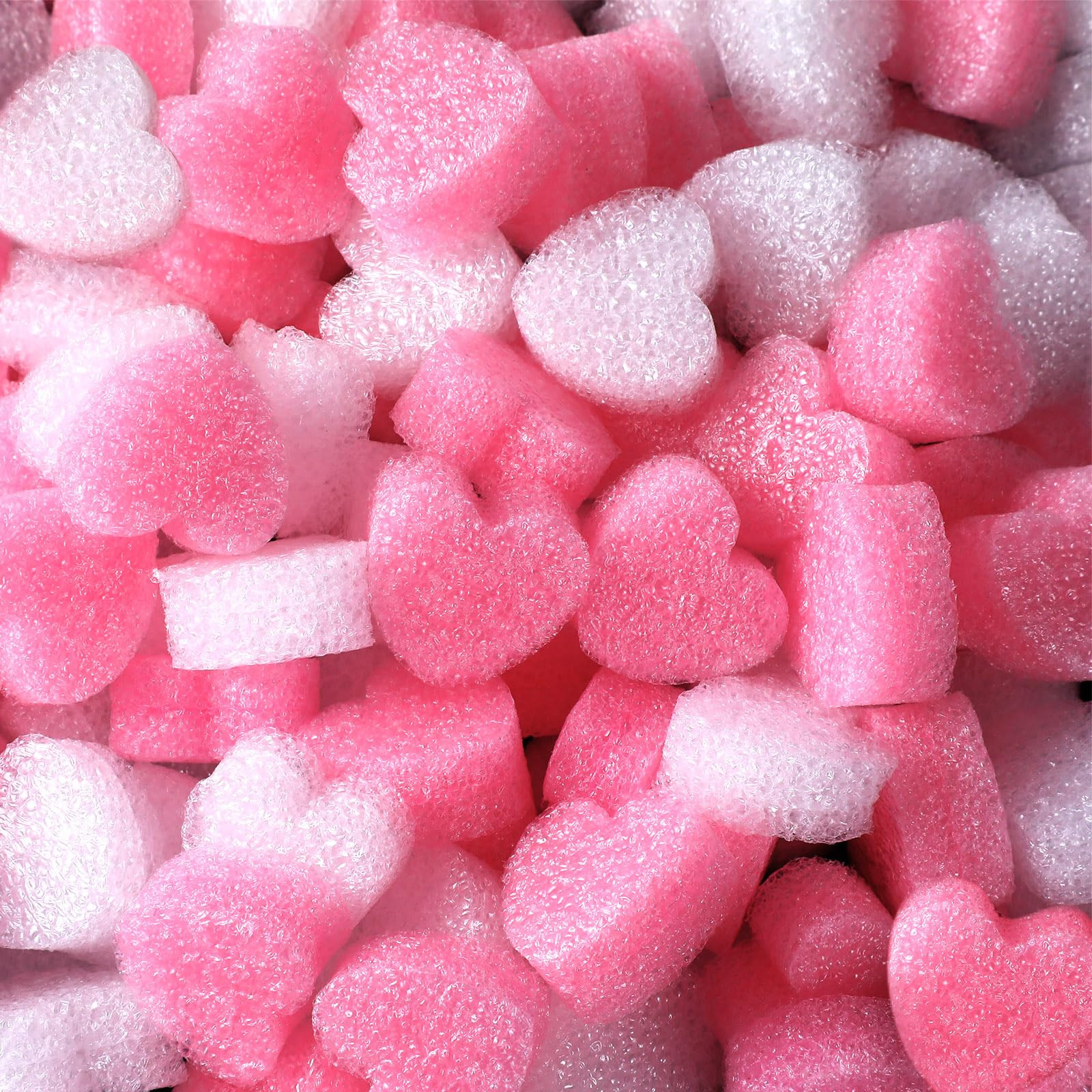 Pushglossy 1000pcs Valentine's Day Gift Box Filler Shreds Mini Heart Shaped Foam Beads Gift Baske... | Amazon (US)