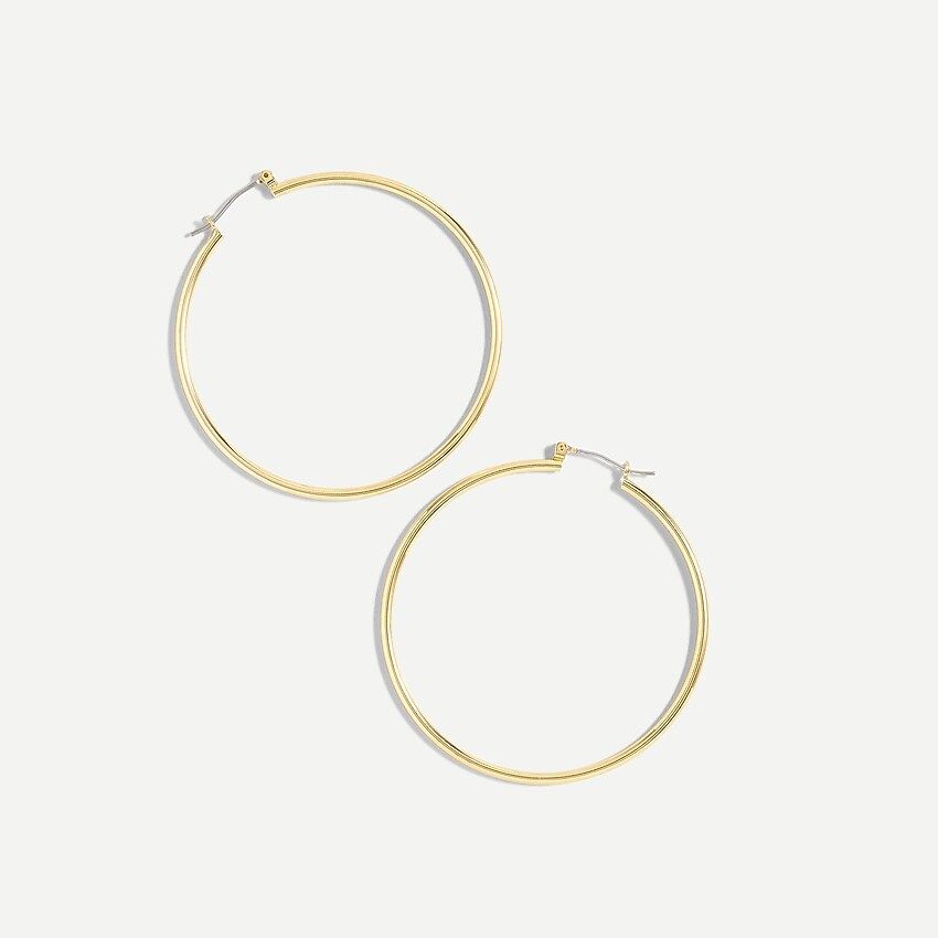 Antique-gold hoop earrings | J.Crew US