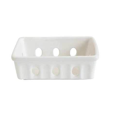 Creative Co-Op DA8447 White Stoneware Berry Bowl or Soap Dish | Amazon (US)