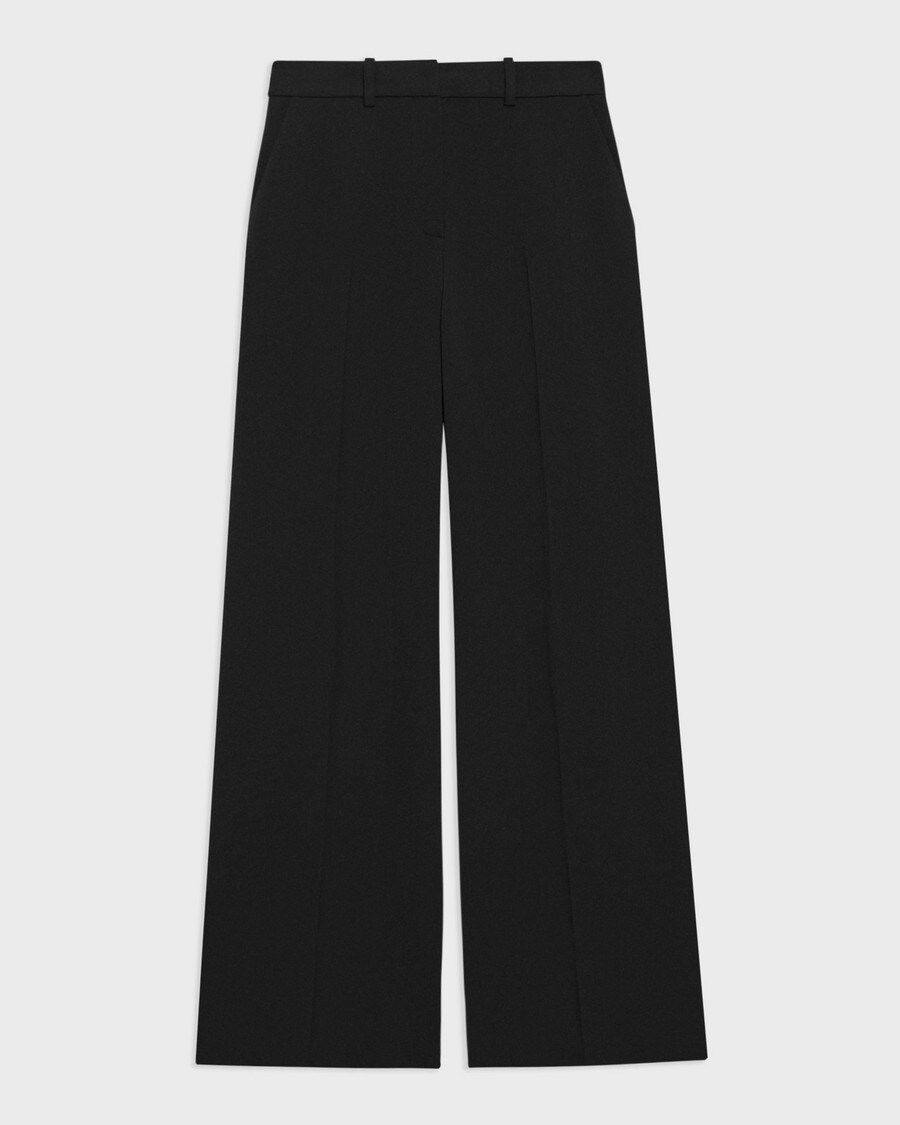 High-Waist Wide-Leg Pant in Admiral Crepe | Theory