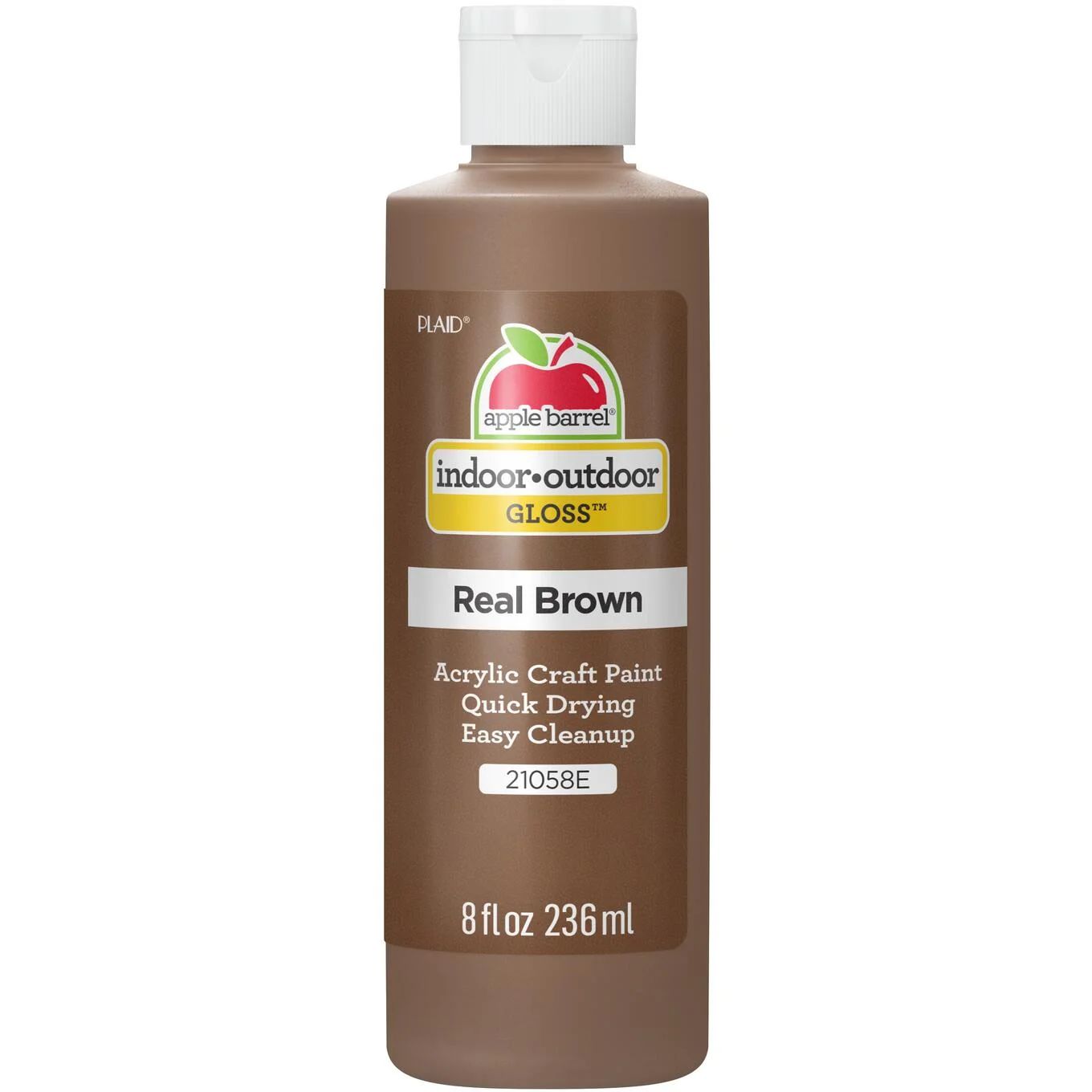 Apple Barrel Acrylic Craft Paint, Gloss Finish, Real Brown, 8 fl oz | Walmart (US)