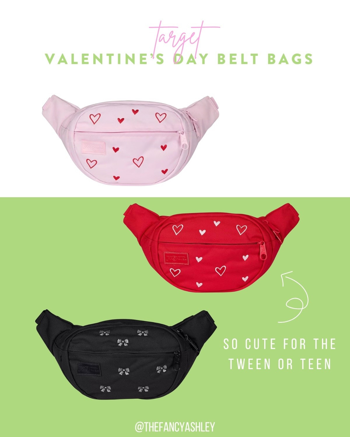 Target V-Day belt bags under $16! How cute are these bags? Such a fun gift idea for the tween or teen for V-Day - stuff with their favorite nail polish or beauty faves! Grab them early… they’re going fast!!

#LTKFindsUnder50 #LTKHoliday #LTKSeasonal