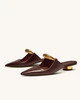 Helena  Pierced Mules- Claret Red | JW PEI US