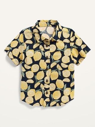 Short-Sleeve Poplin Shirt for Toddler Boys | Old Navy (US)