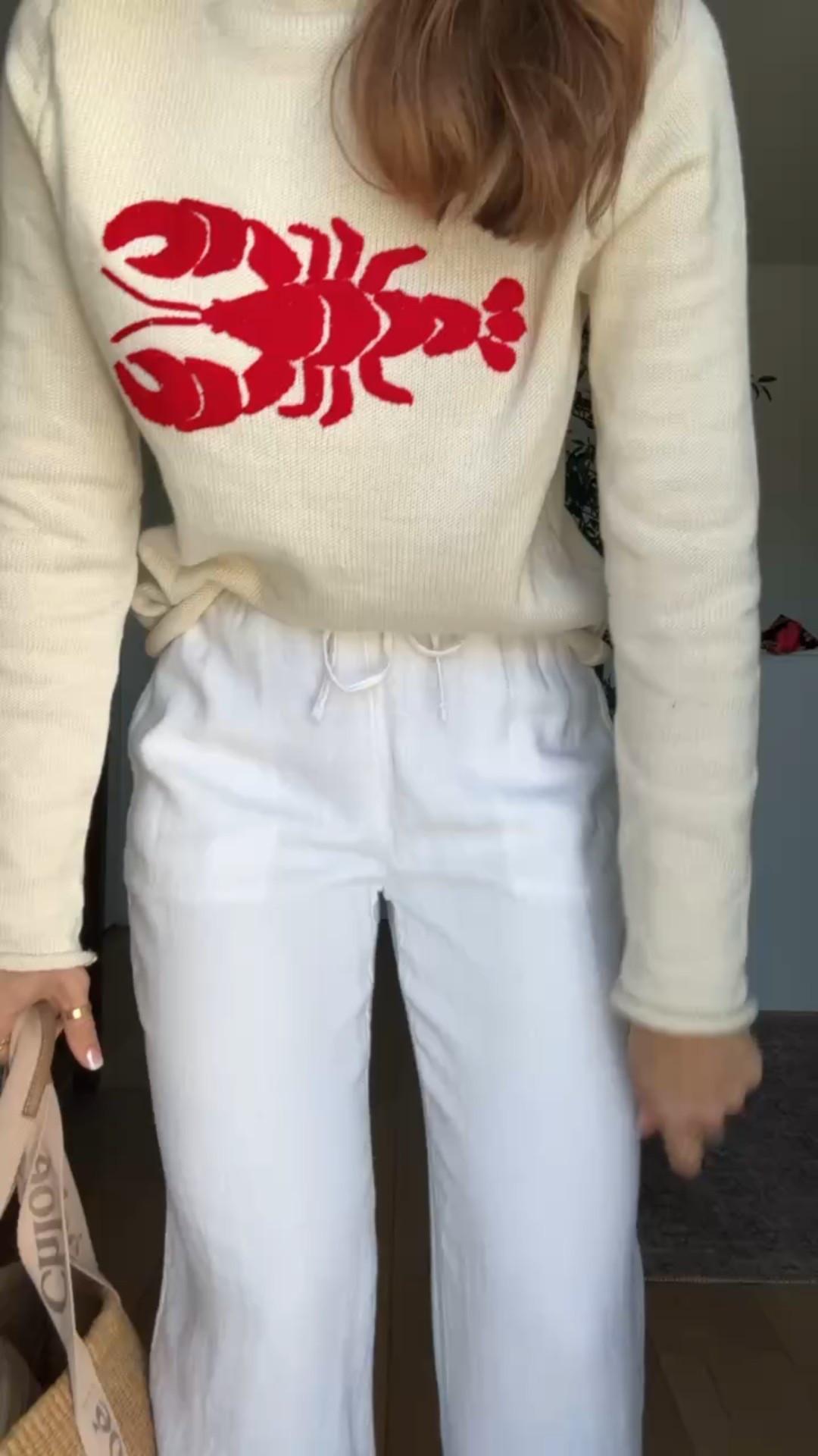 Spa day outfit. Resort wear. Beach vacation. Resort outfit. Spring outfit. Vacation outfit. Abercrombie linen-blend white pants in XXS short. Amazon lobster sweater in XS. Gucci slide sandals - I went up hand a size. Chloe straw tote. 


#LTKgrwm #LTKootd #LTKTravel