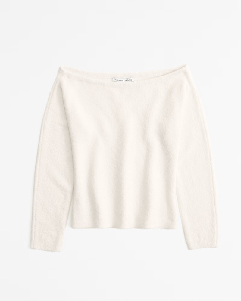 Boucle Off-The-Shoulder Sweater | Abercrombie & Fitch (US)