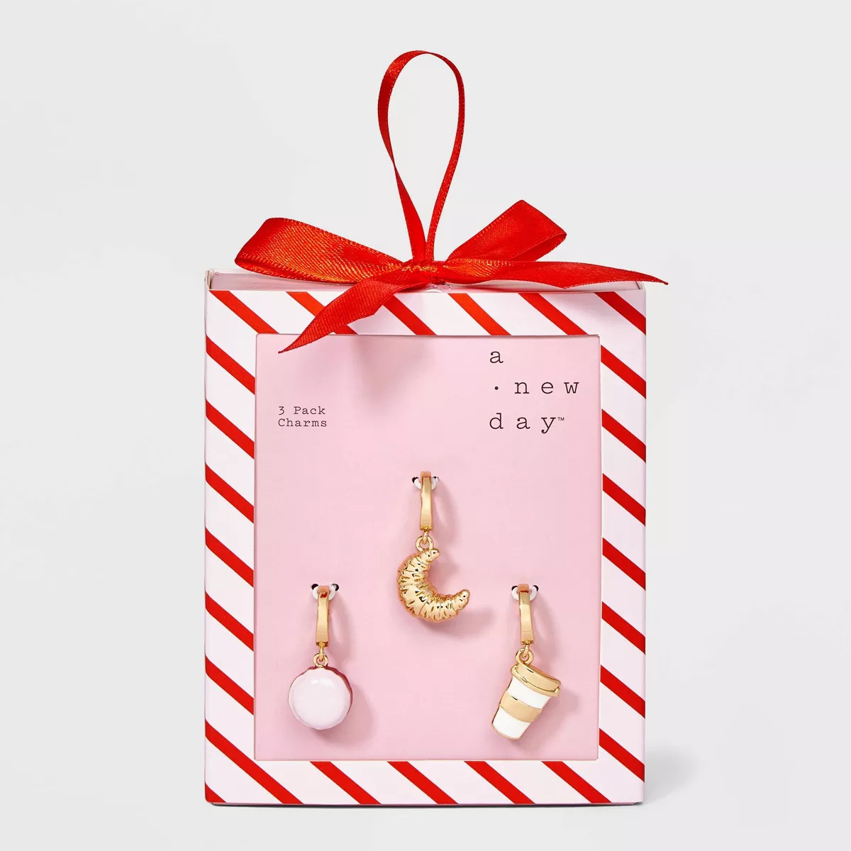 Macaron Croissant and Coffee Cup Charm Necklace Set 3pc - A New Day™ Gold | Target