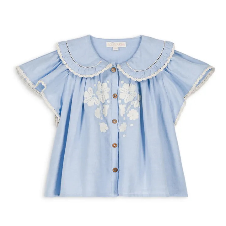 Bluse Malava Chambray | Hellblau | Smallable