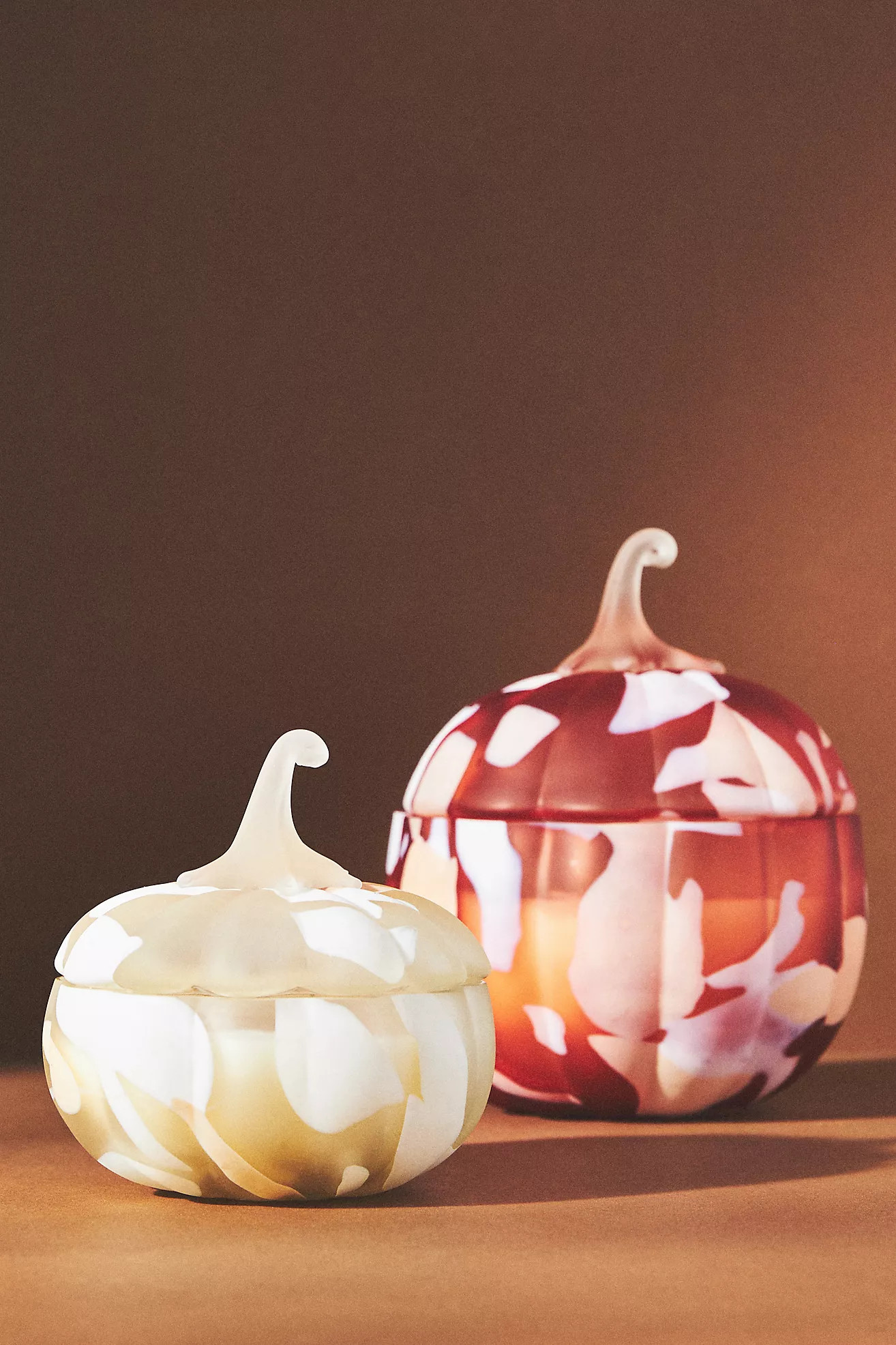 Cheena Harvest Gourmand Pumpkin Spice & Black Walnut Glass Pumpkin Candle | Anthropologie (US)