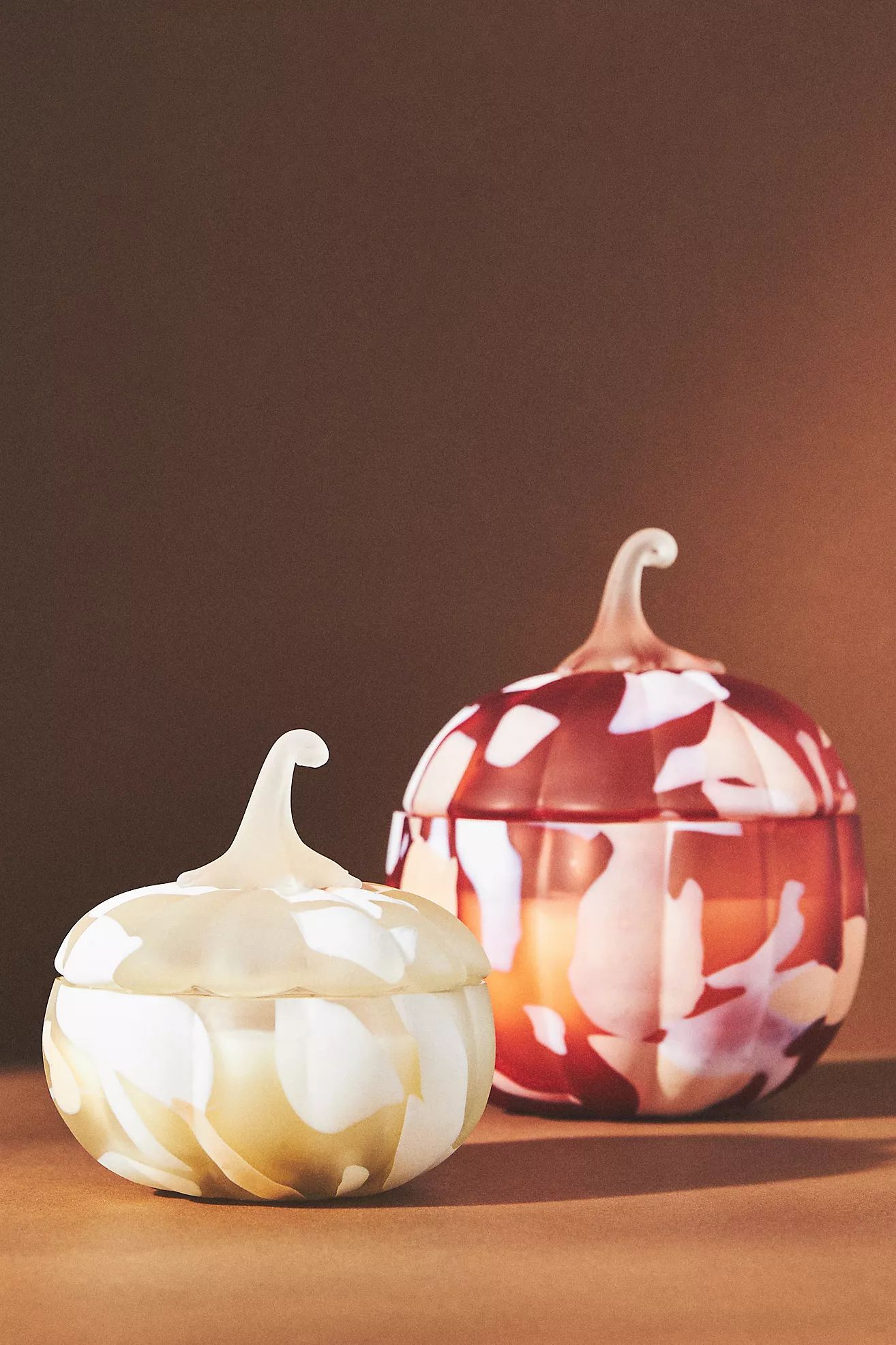 Cheena Harvest Gourmand Pumpkin Spice & Black Walnut Glass Pumpkin Candle | Anthropologie (US)