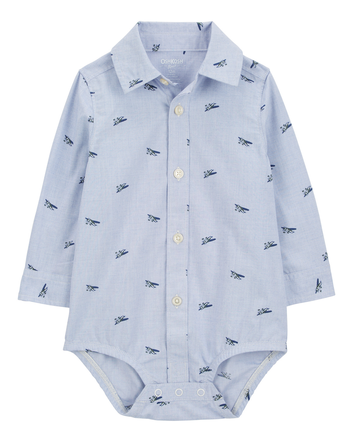Baby Airplane Print Long-Sleeve Bodysuit - OshKosh | Carter's | Carter's Inc