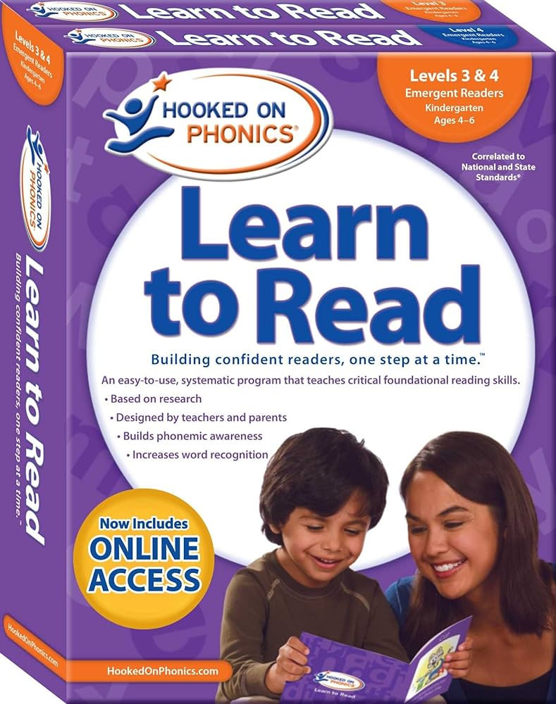 Hooked on Phonics Learn to Read - Levels 3&4 Complete: Emergent Readers (Kindergarten | Ages 4-6)... | Amazon (US)