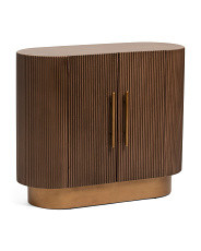 32x28in Fluted Wood Rounded 2 Door Cabinet | Furniture & Lighting | Marshalls | Marshalls