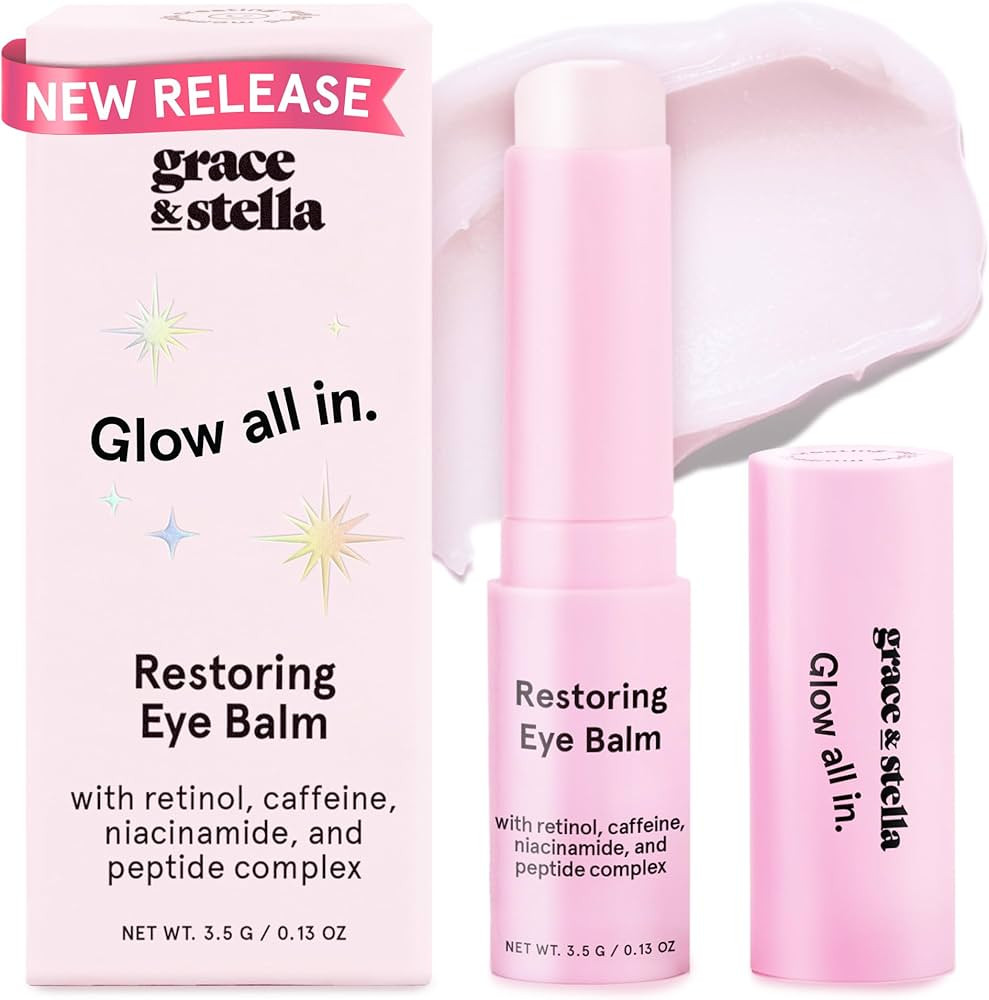 grace & stella Under Eye Brightener Balm Stick - Retinol & Caffeine Eye Cream with for Dark Circl... | Amazon (US)