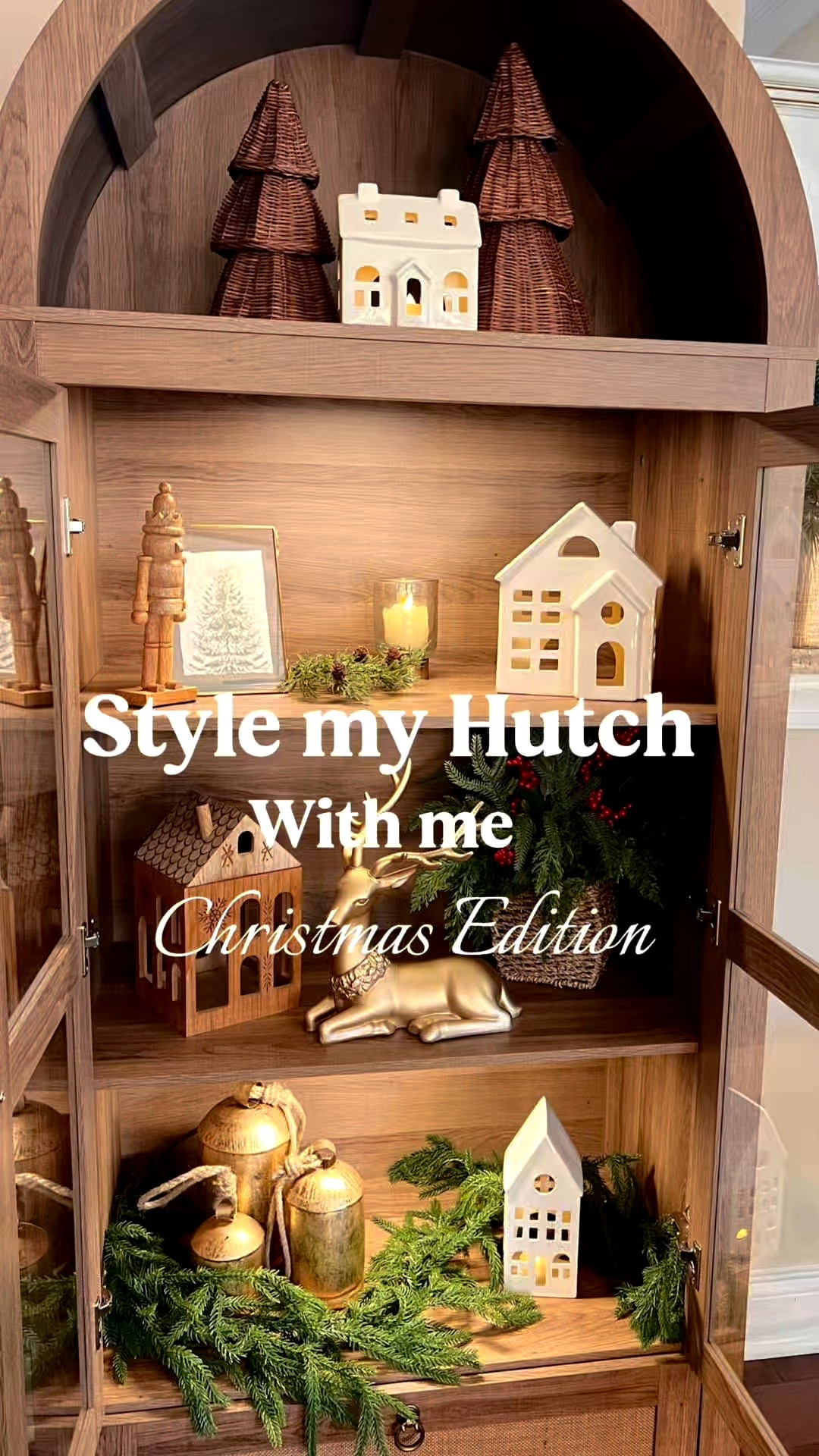 🎄✨ Come style my hutch with me – Christmas edition! I’m bringing in all the cozy textures and golden glow this season — loving these new rattan trees from @target and the gold deer + porcelain houses from @walmart 🤍 Perfect mix of natural + luxe holiday vibes. #HutchStyling #TargetFinds #WalmartHome

#LTKSeasonal #LTKHome