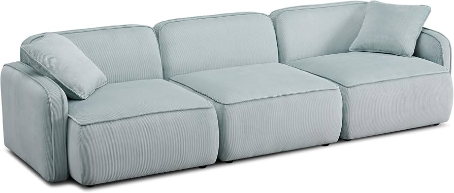 Tov Furniture Travie Modular Sofa (Light Green Performance Corduroy Velvet) | Amazon (US)