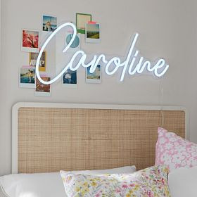Create Your Own - Neon Theo LED Wall Light | Pottery Barn Teen
