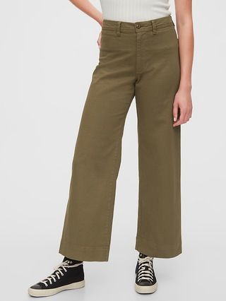 High Rise Wide-Leg Pants With Washwell™ | Gap (US)