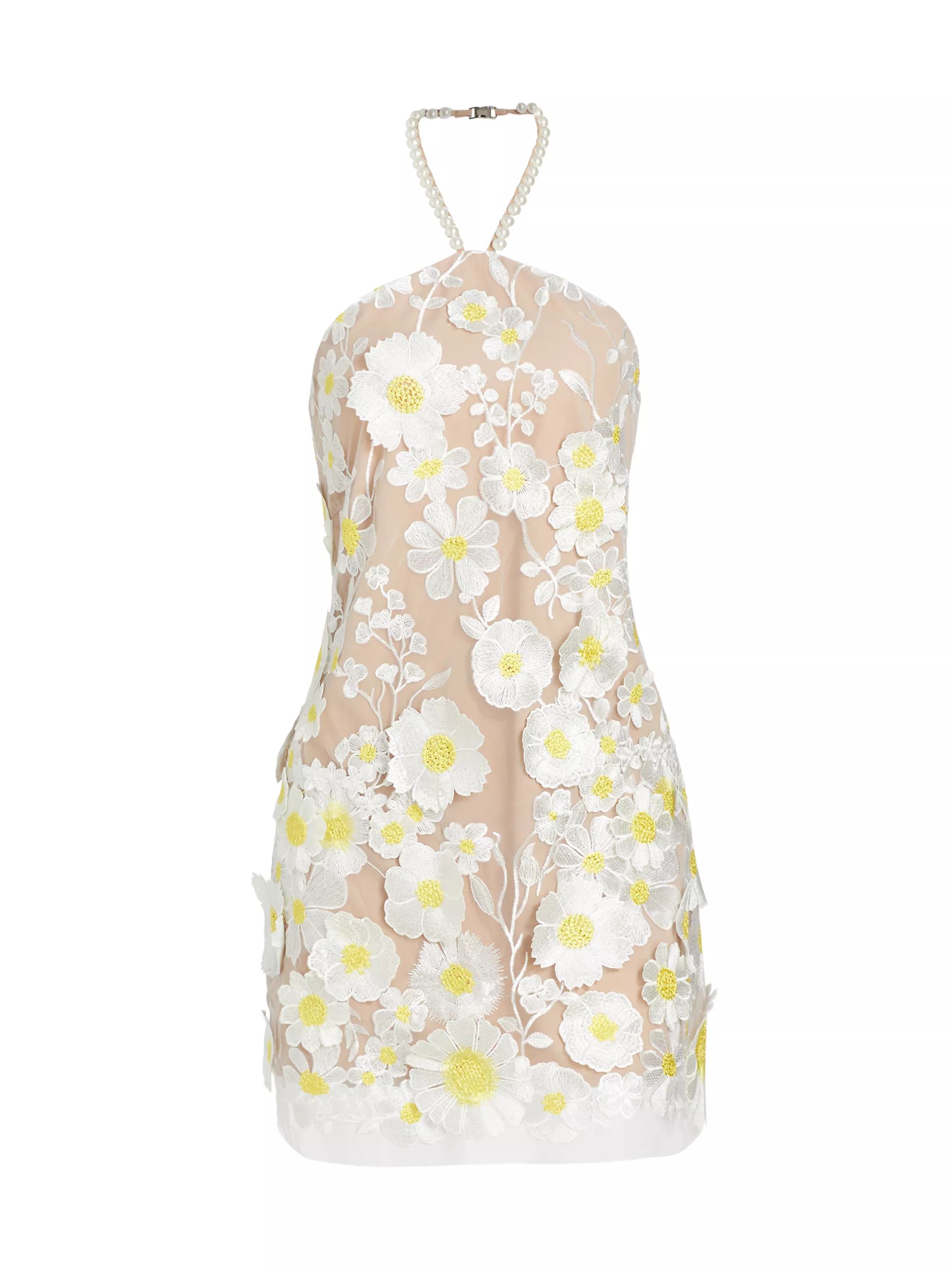 Callista Floral Appliqué A-Line Dress | Saks Fifth Avenue