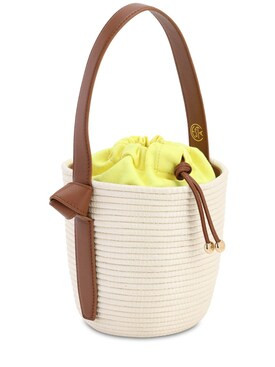 Cesta Collective - Lvr exclusive lunchpail cotton bag - White/Yellow | Luisaviaroma | Luisaviaroma
