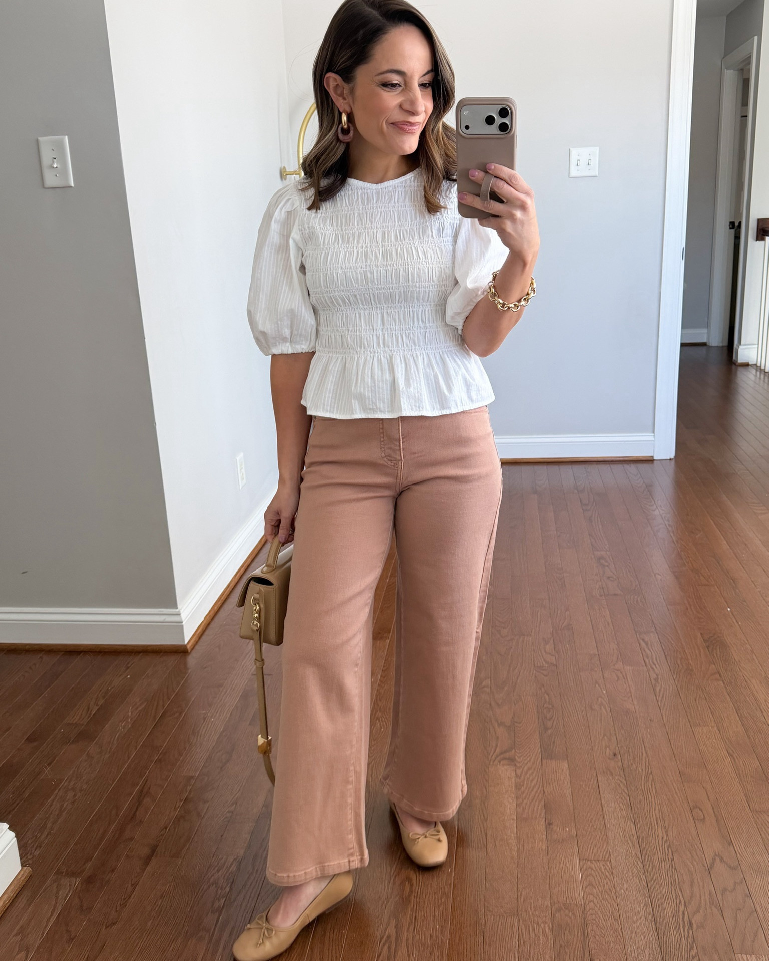 Three styles of ballet flats I’m loving for Spring!

Outfit 1:
Top (Old Navy): petite xs 
Jeans (BR Factory): 24 standard - 10” rise, 26” inseam (petite had a 9.5” rise, 24” inseam) 
Earrings (Target)
Shoes (Sam Edelman)

Outfit 2:
Yellow floral (Anthropologie): xs (xxs would fit me better) dress is unlined, lightweight and runs a little large at the chest.
Flats: tts

Outfit 3:
Jacket (Madewell): xxs 
Jeans (BR Factory): petite 24 (27.5” inseam) 
Top (Quince): xs in heather oatmeal 
Shoes (Madewell): tts in tawny khaki 
Belt (Madewell) 

My measurements for reference: I’m 4’10” and 105lbs. My bust, waist, and hip measurement is 32”, 24”, and 36”.

#LTKSaleAlert #LTKootd #LTKPetite