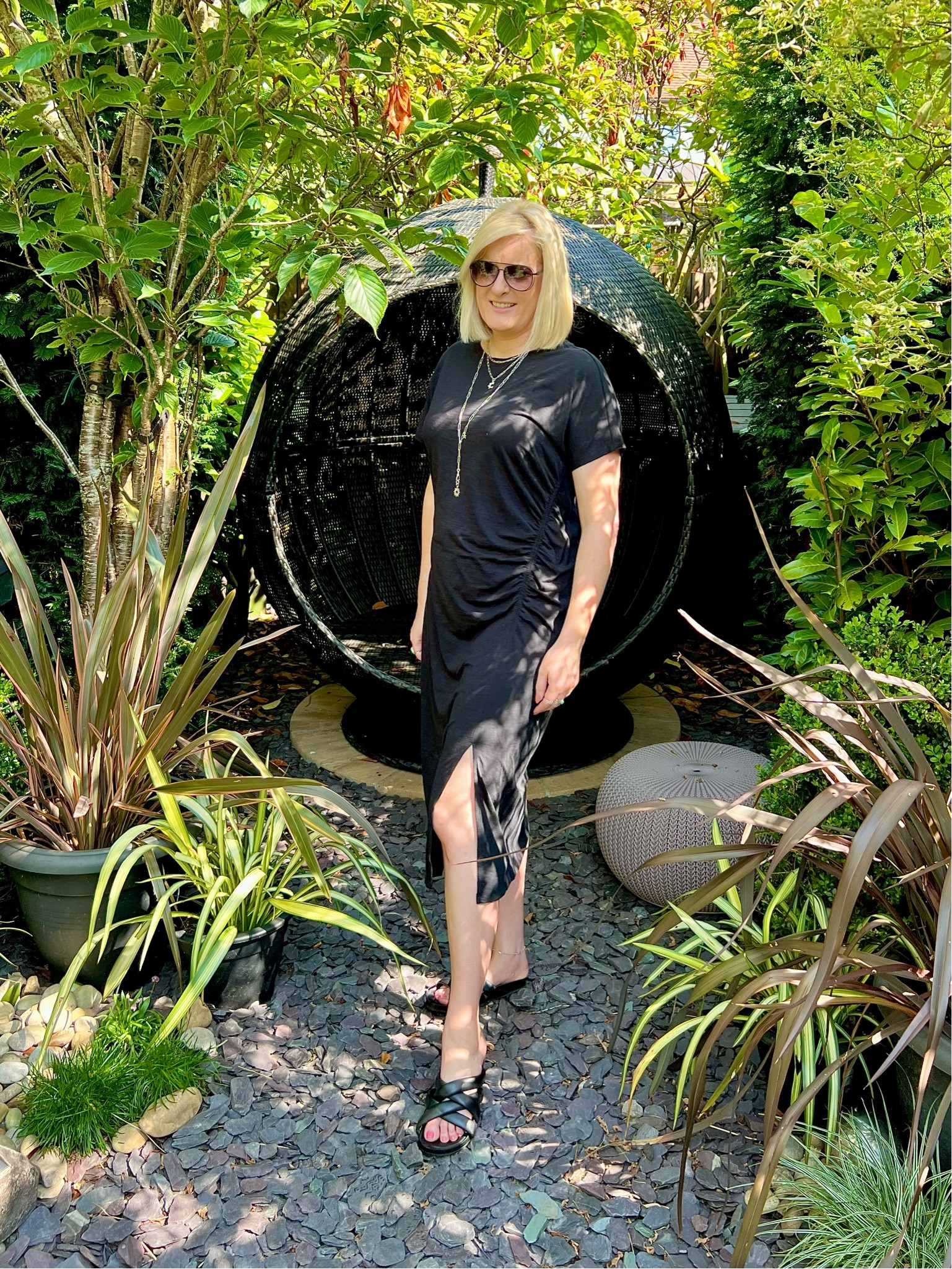 Hi everyone! You can’t go wrong with a black dress. This one has ruched side which makes it flattering &amp; it’s a comfy T-shirt material so perfect for summer. I’m tall so it’s a midi length on me. 

U.K. blogger, over 40, midsize, M&amp;S, Marks &amp; Spencer  





#LTKstyletip #LTKeurope #LTKsummer