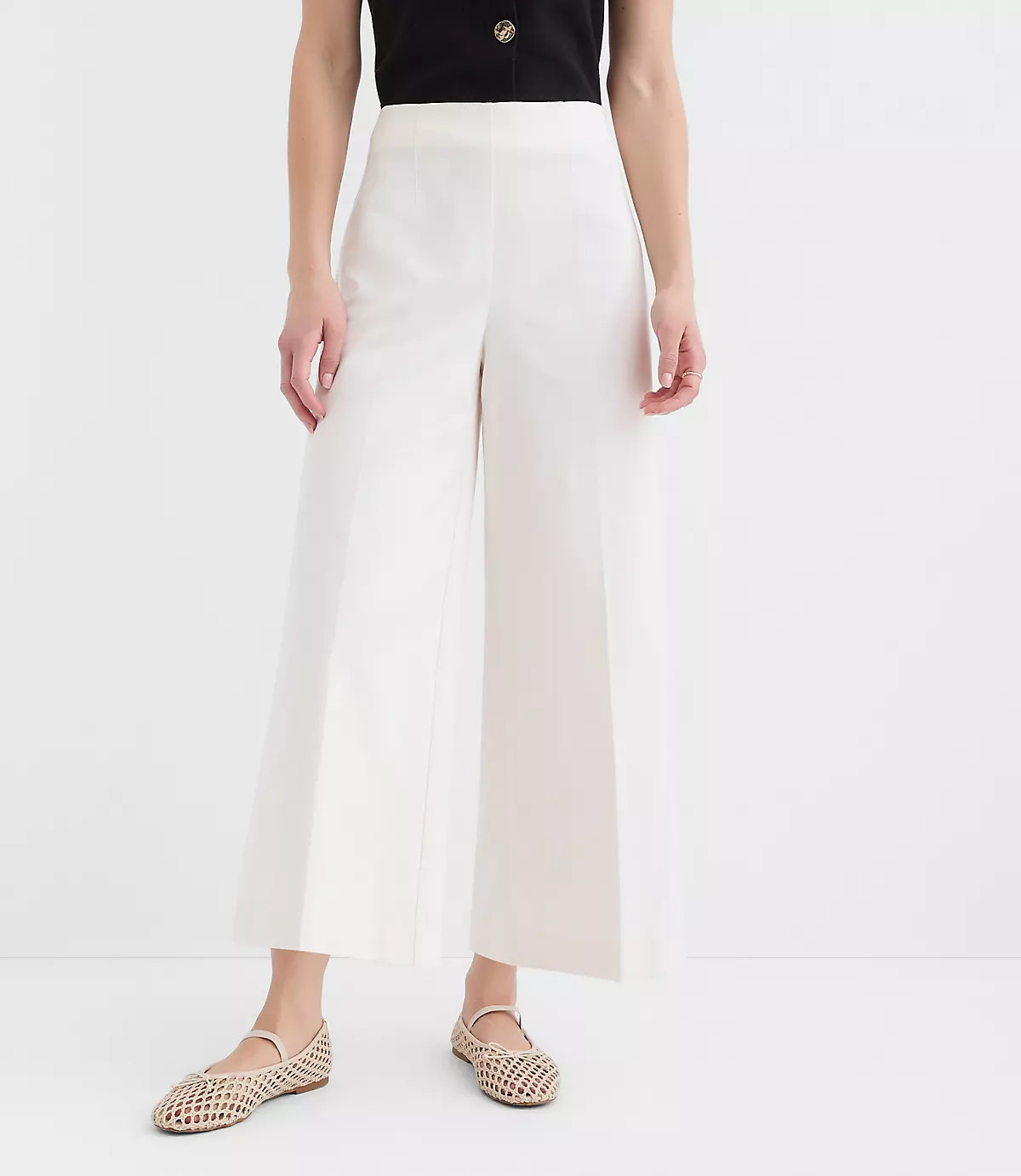 Petite Darted Side Zip Culottes | LOFT