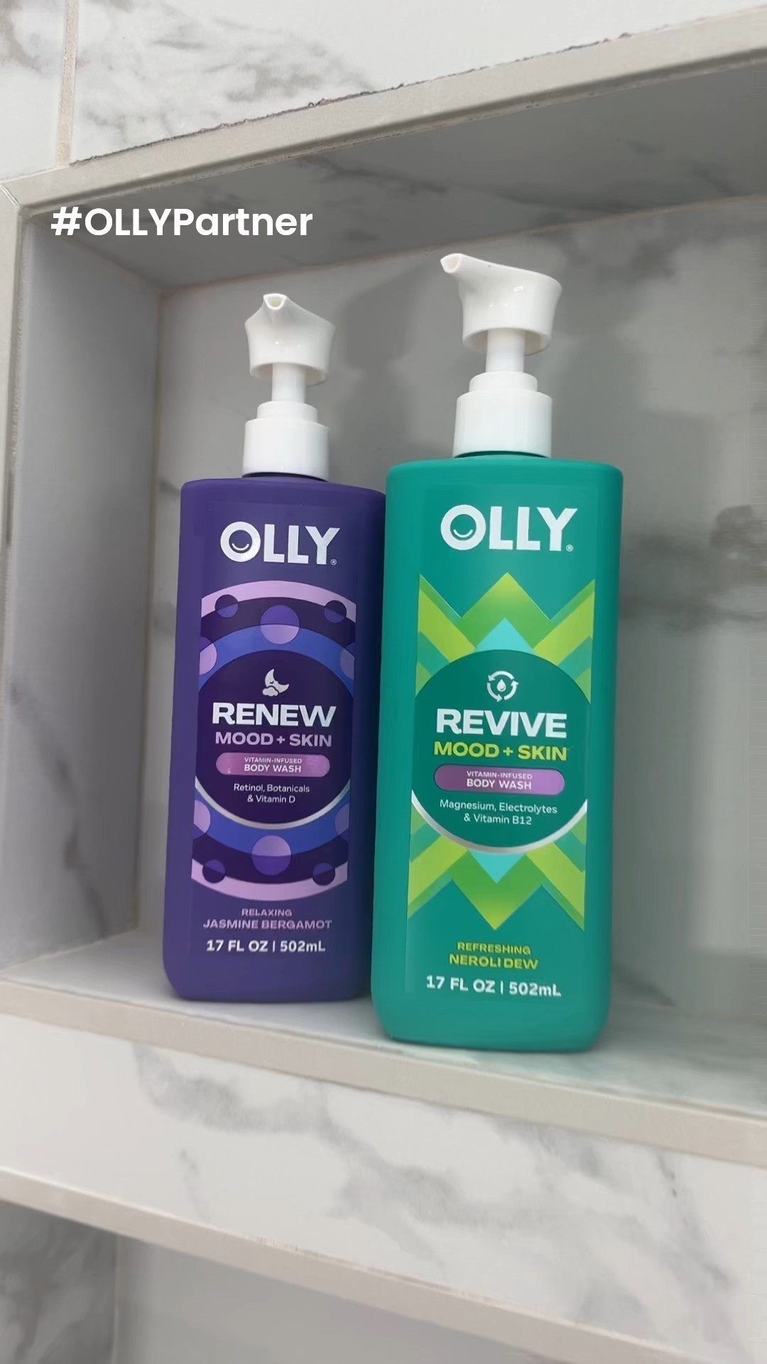 #OLLYPartner ✨ Boosting my skin AND mood with the new @ollywellness Mood + Skin Body Washes 🌸💧I love my showers as they are a much needed “me time” but they’ve recently gotten even better since I’ve been using the Renew and Revive OLLY body washes 😁 the formulas are sciences backed to nourish your skin and uplift your mood. These are two of the four scents available at @target! 🥳 They turn your shower time into SO much more by meeting you right where you’re at (in life AND) in your shower 😉