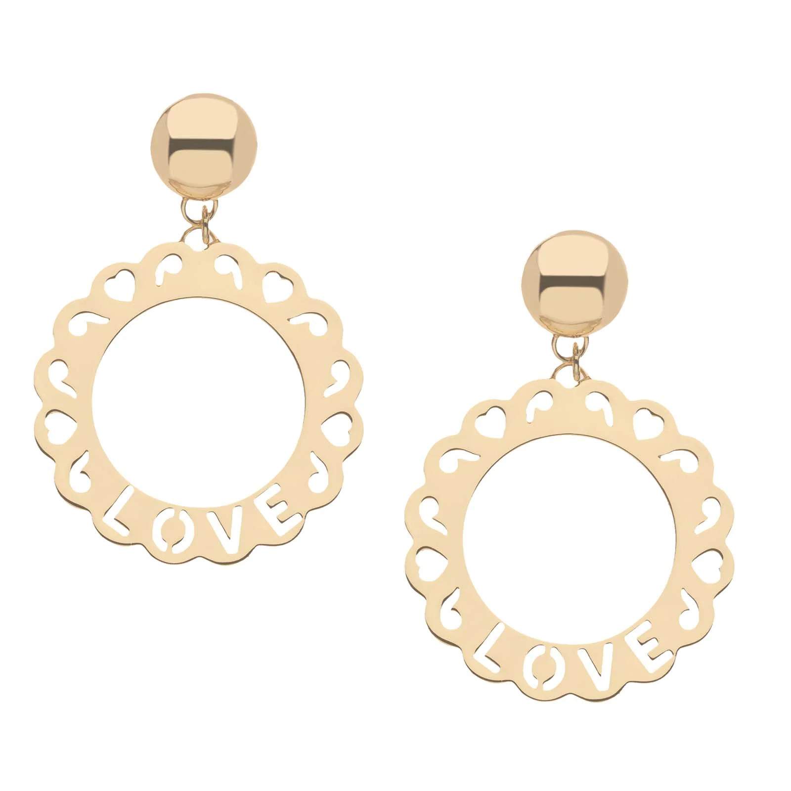 LOVE Cutout Disk Earrings SALE | Jane Win