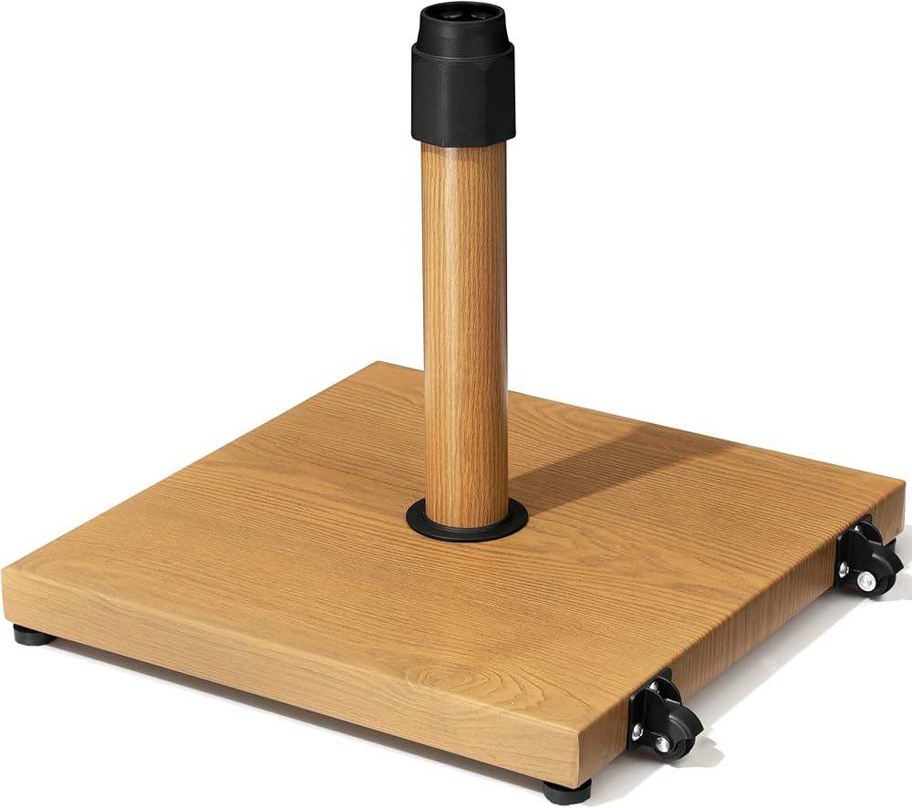 42lbs Patio Umbrella Base with Wheels - Heavy Duty Outdoor Patio Market Umbrella Stand for Deck, ... | Amazon (US)
