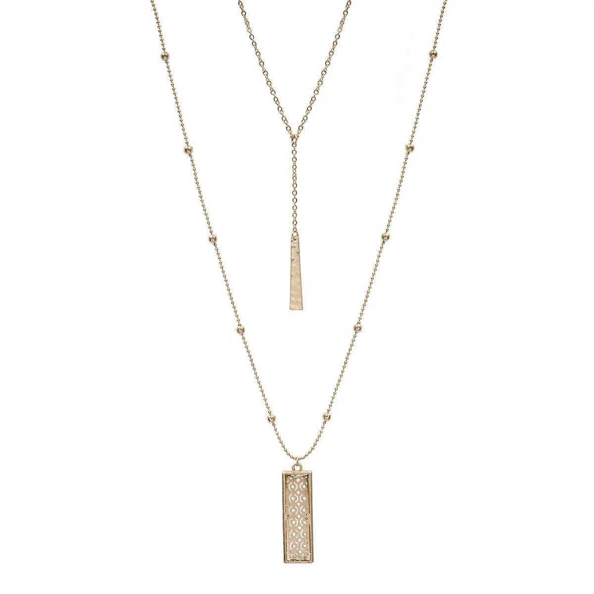Sonoma Goods For Life® Rectangle Pendant High-Low Necklace | Kohl's