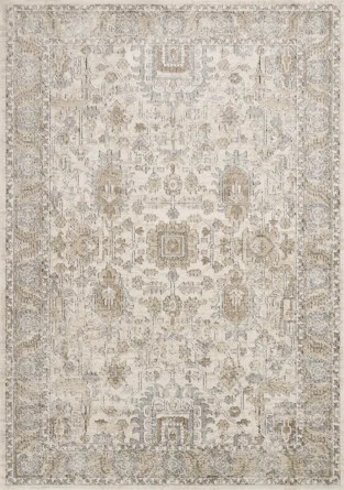 Charlton Home® Sagefield Oriental Ivory/Sand Area Rug | Wayfair North America