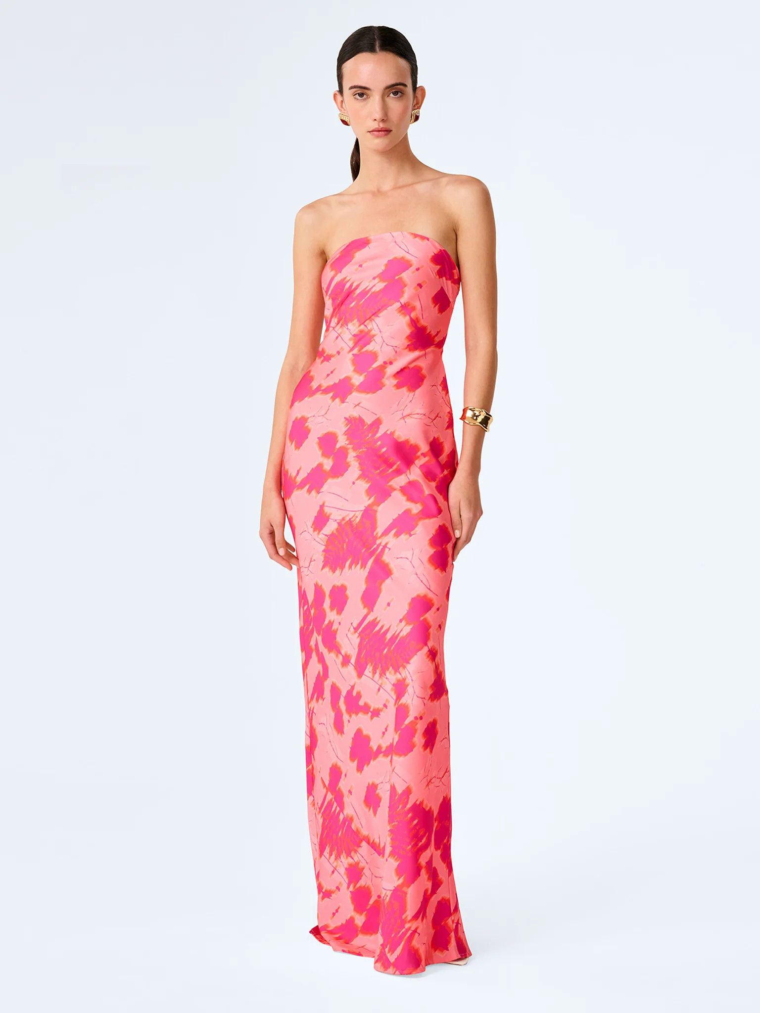 Amdra Dress in Sunset Blur Print | OMNES UK